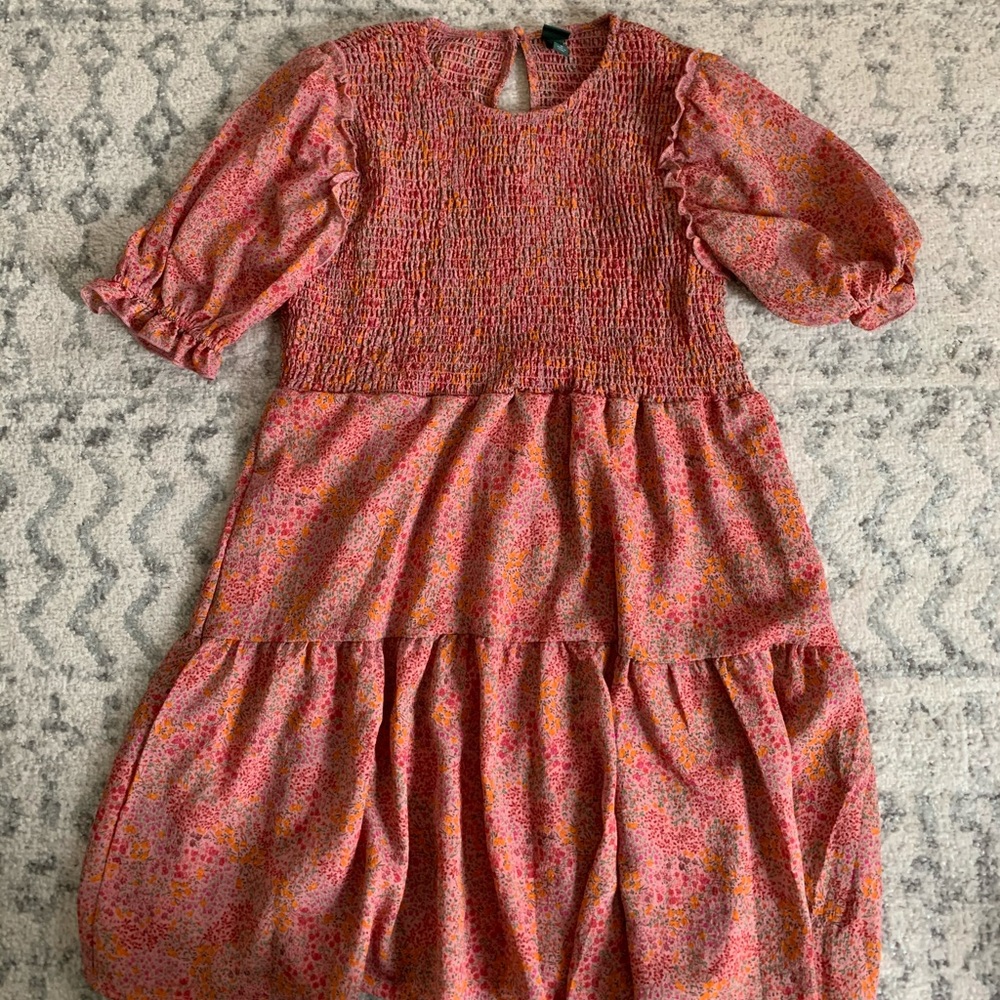 Pink floral dress